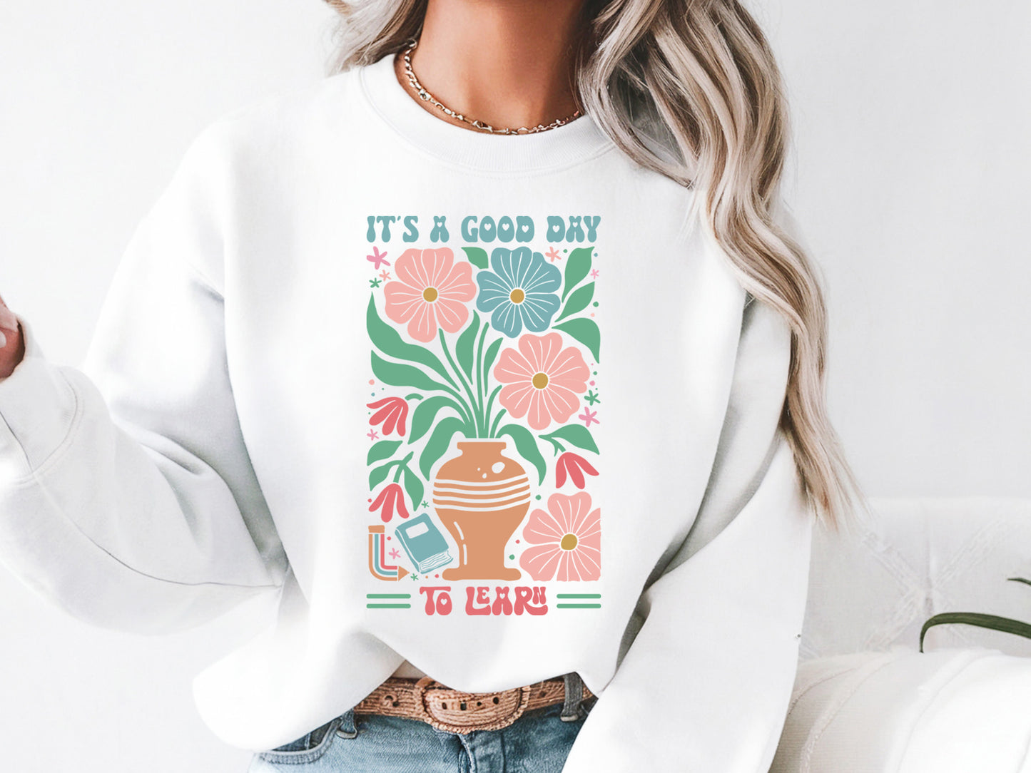 It's a Good Day to Learn, Boho Floral Teacher SVG File