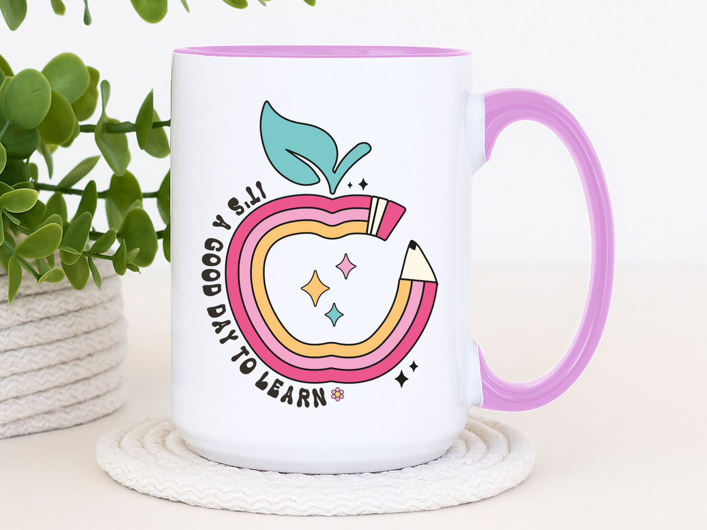 It's a Good Day to Learn, Cute Groovy Teacher Sublimation