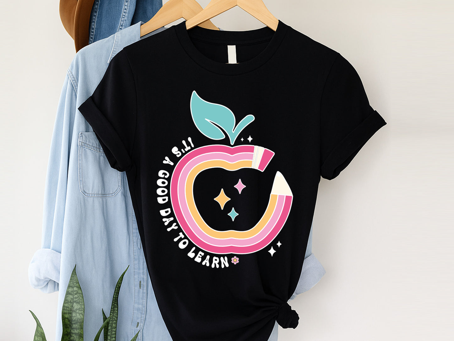 It's a Good Day to Learn, Cute Groovy Teacher Sublimation