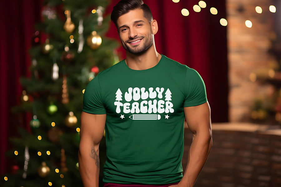 Jolly Teacher Cut File | SVG Christmas Shirts