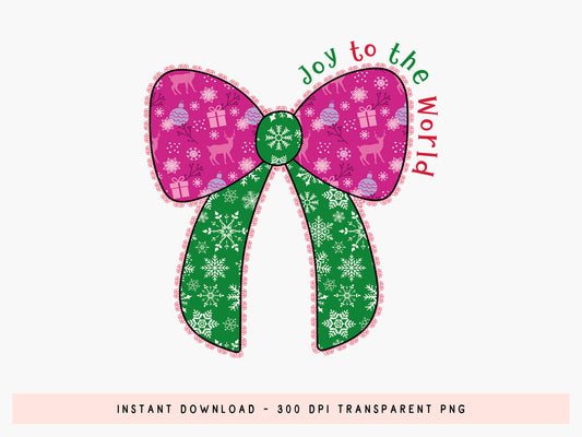 Joy to the World, Christmas Coquette Sublimation