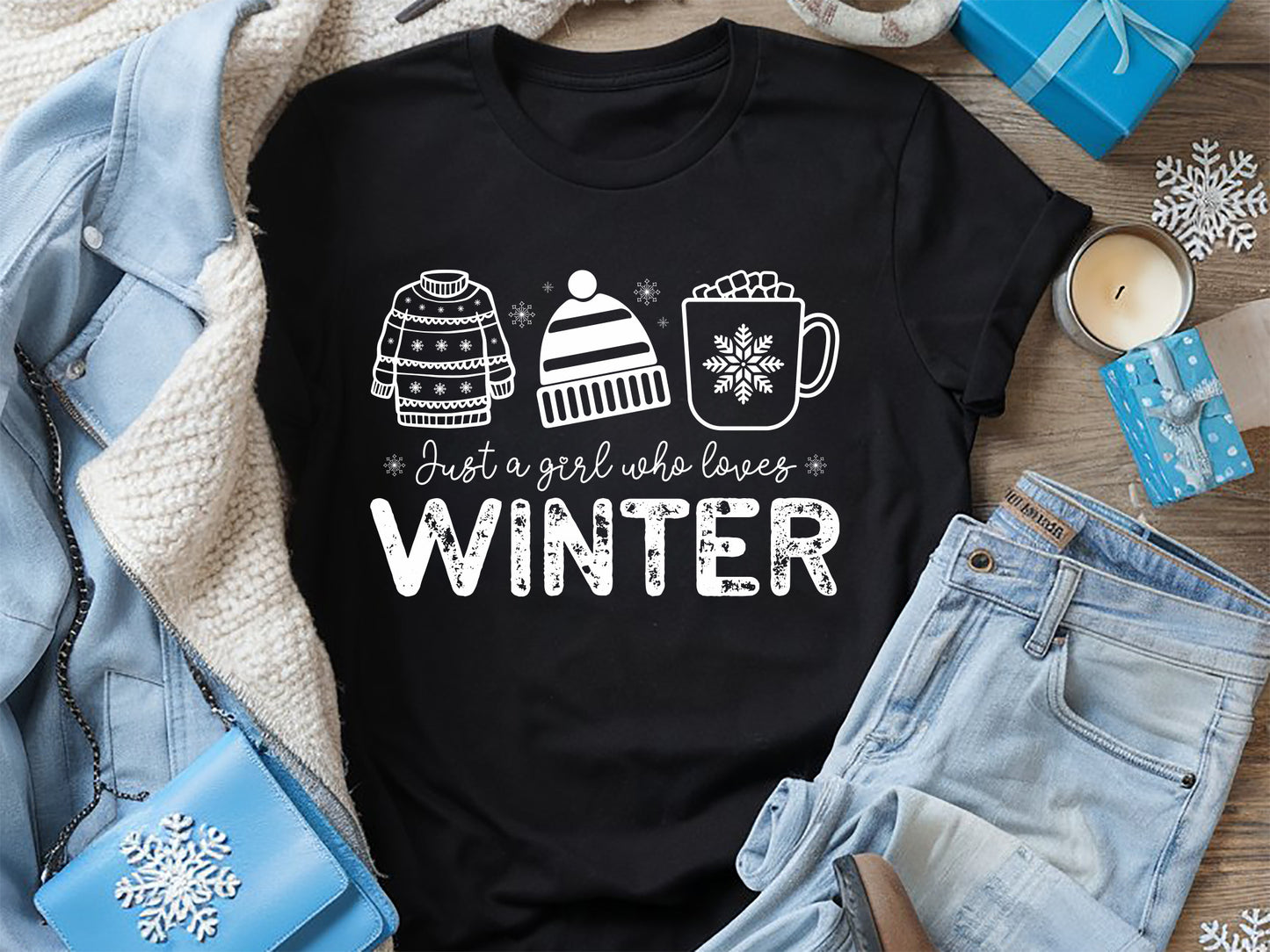 Just A Girl Who Loves Winter SVG Cut File