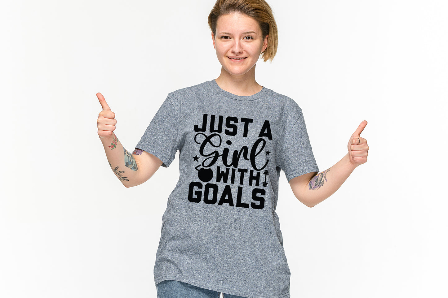 Just A Girl with Goals, Workout SVG Cut File