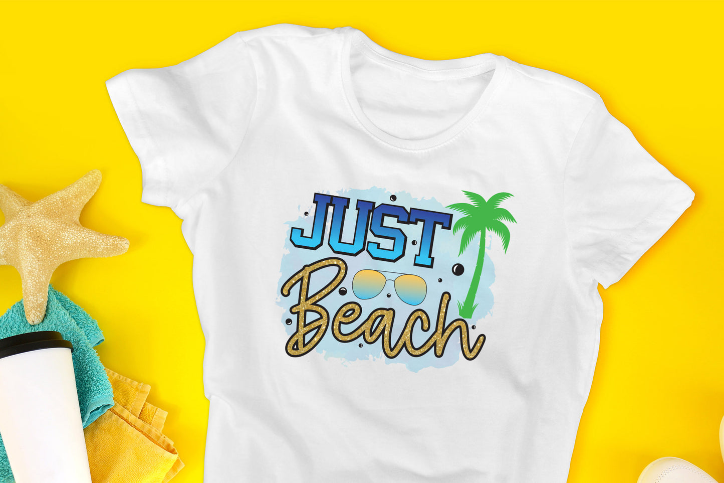 Just Beach PNG Sublimation Design