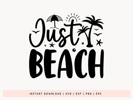 Just Beach SVG File for Cricut