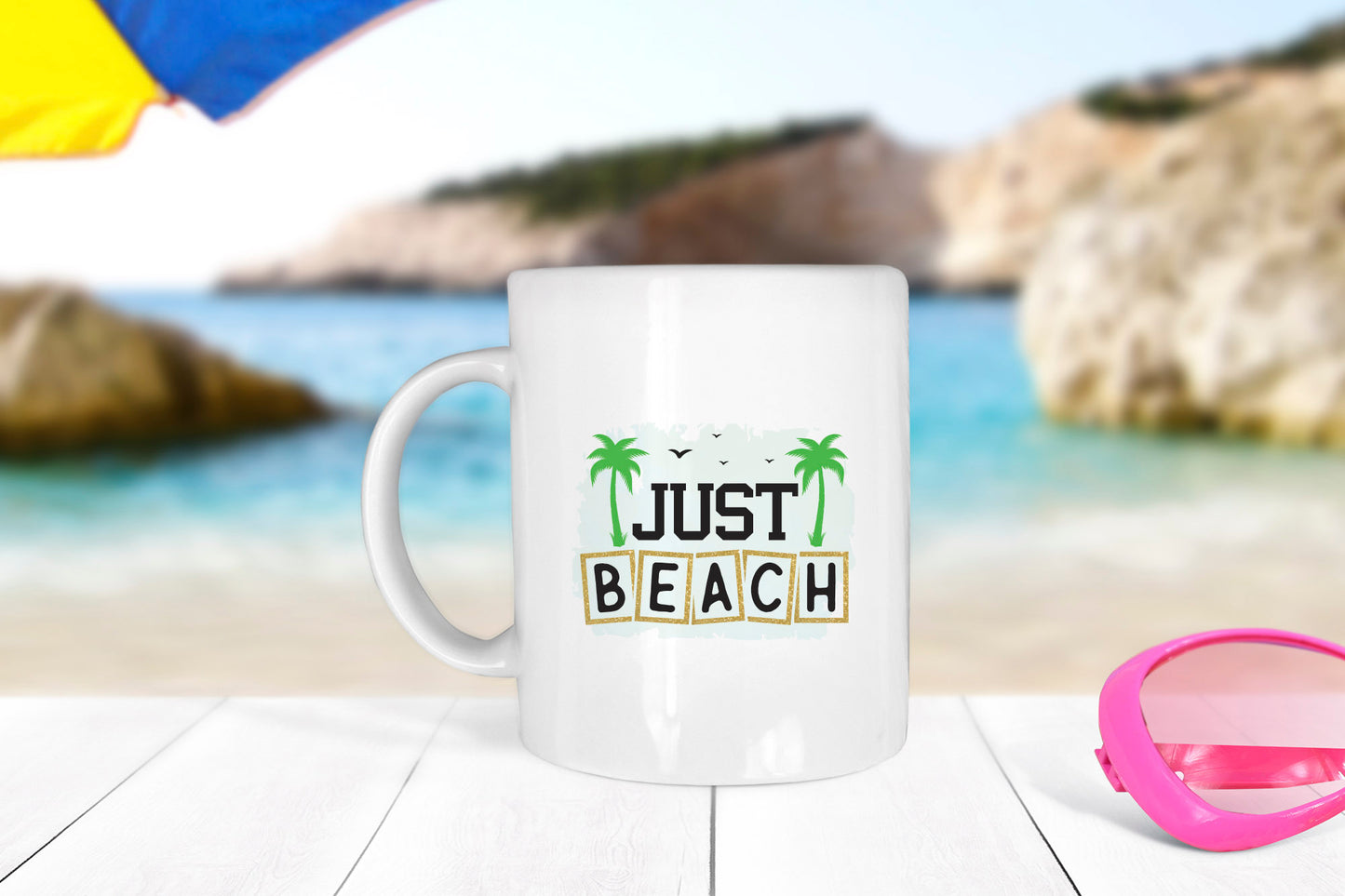 Just Beach Sublimation Print Design