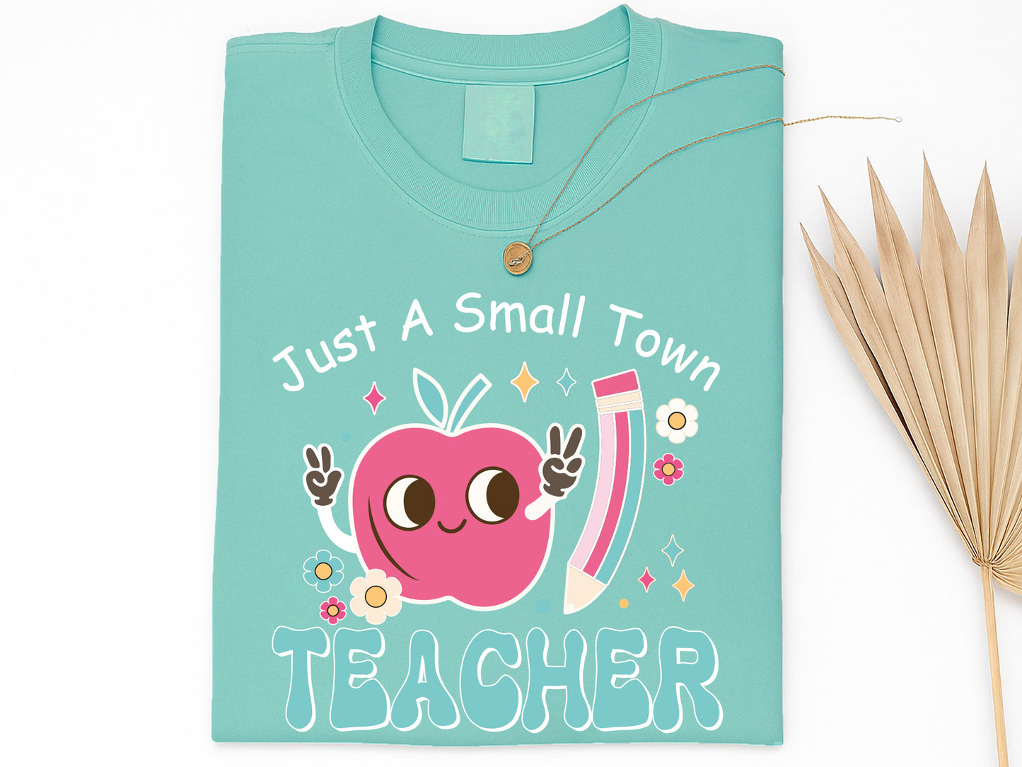 Just a Small Teacher Groovy Sublimation Print