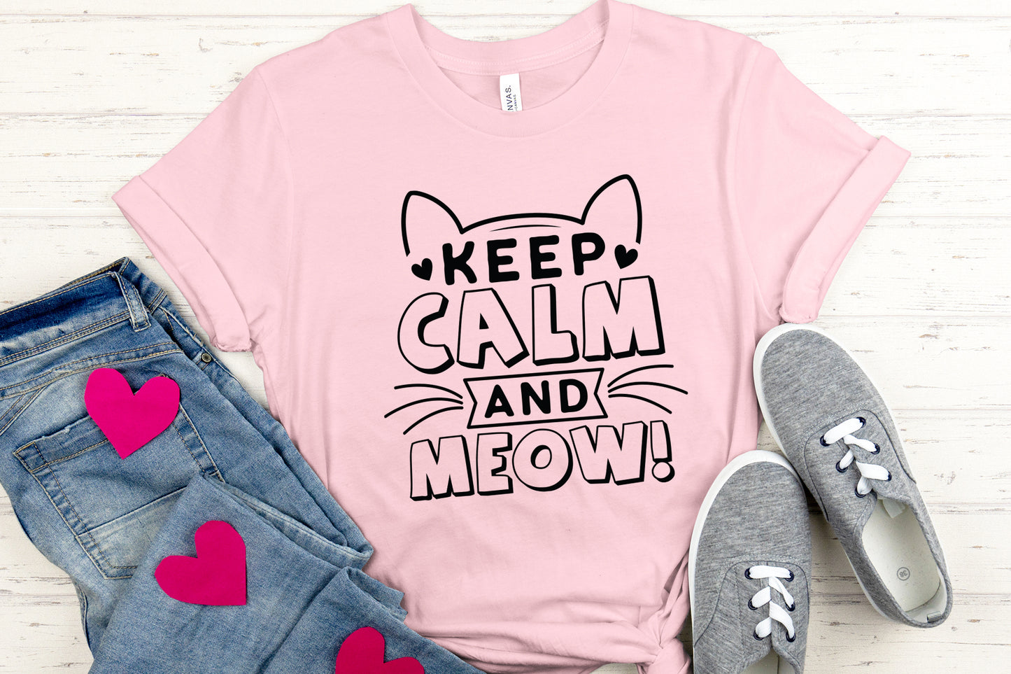 Keep Calm and Meow, Cat SVG Design
