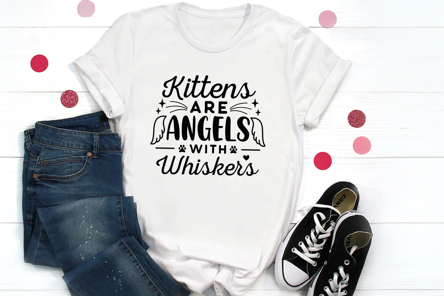 Kittens are Angels whiskers, Cat SVG Vector