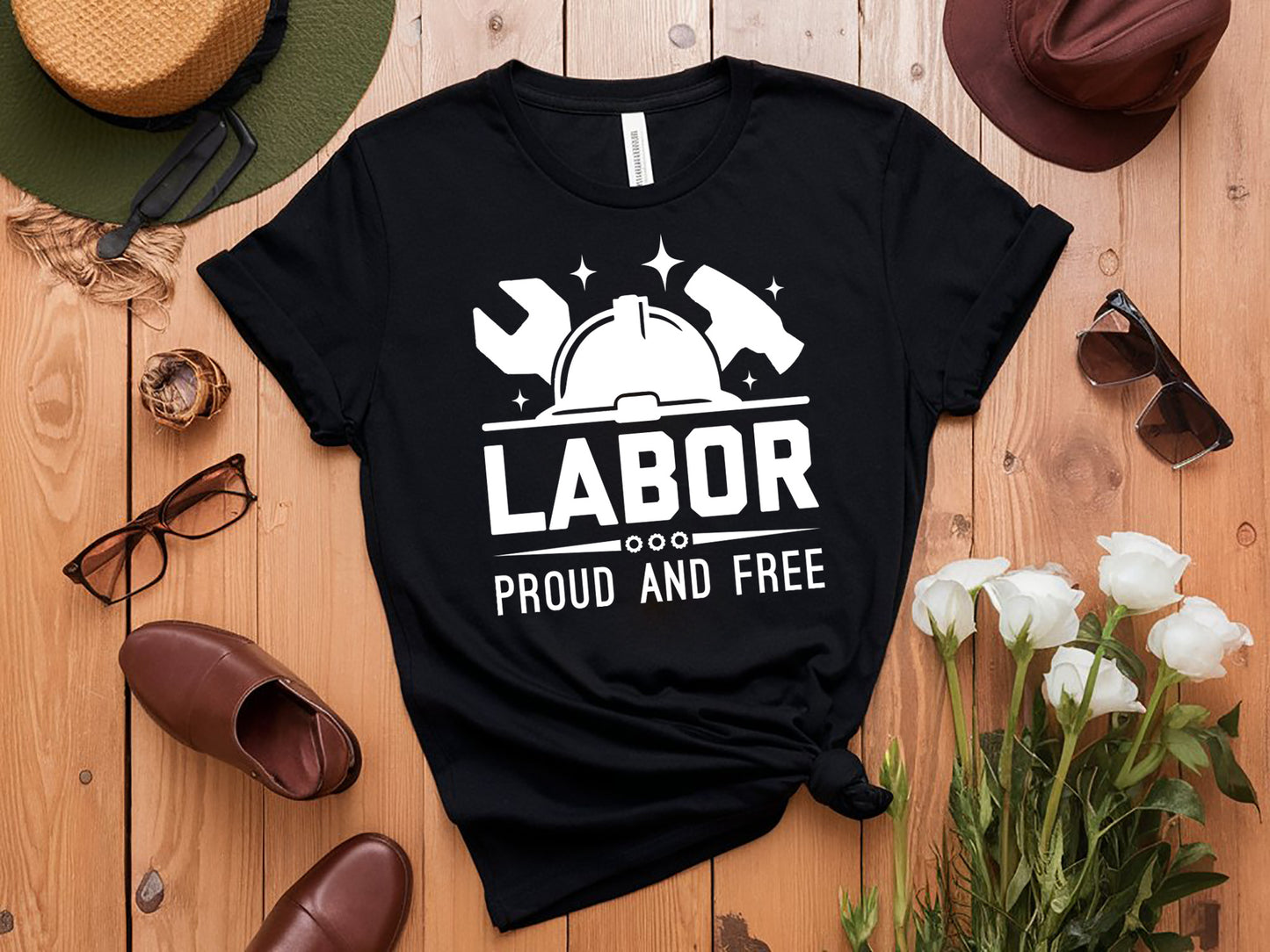Labor Proud and Free SVG Vector