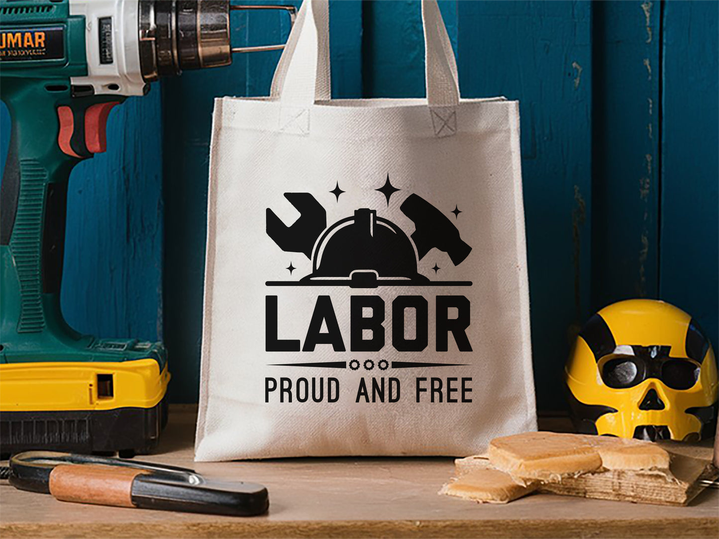 Labor Proud and Free SVG Vector