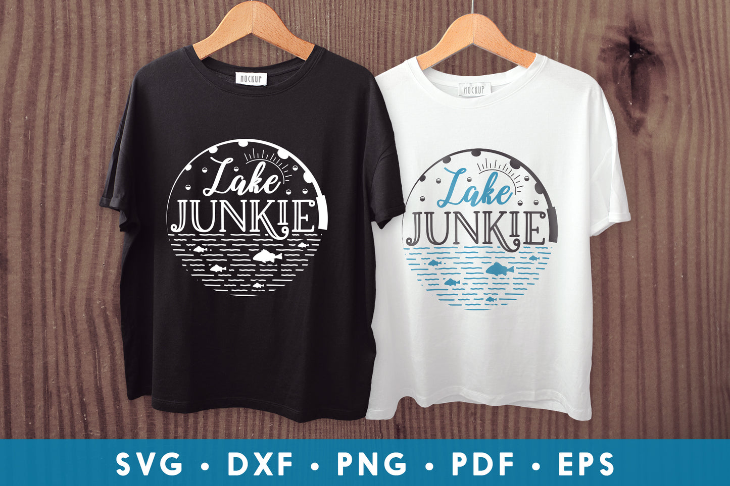 Lake Junkie, Fishing Pole and Fish SVG