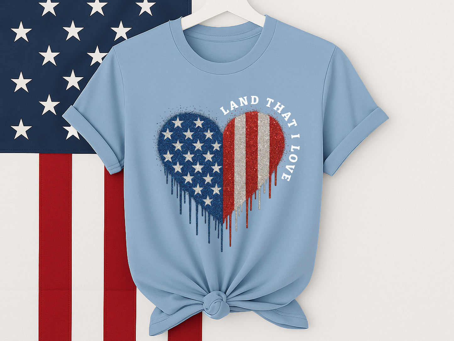 Land That I Love, 4th of July Heart Sublimation