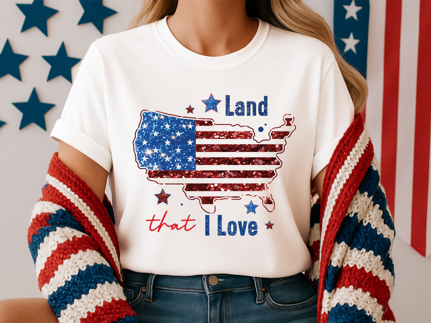 Land That I Love, Fourth of July Map Sublimation