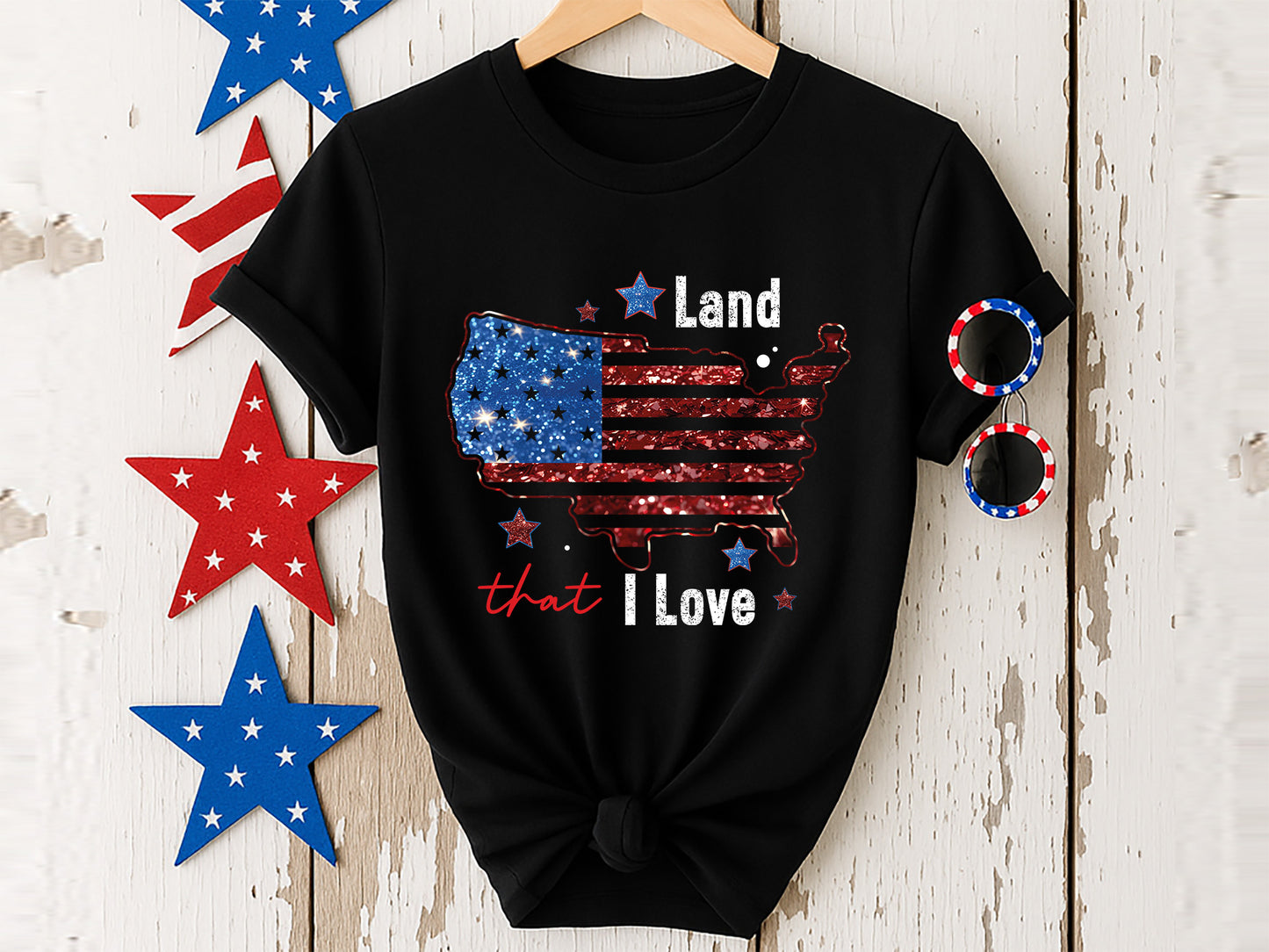 Land That I Love, Fourth of July Map Sublimation