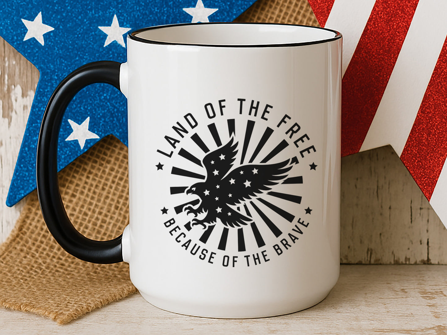 Land of the Free Because of the Brave SVG