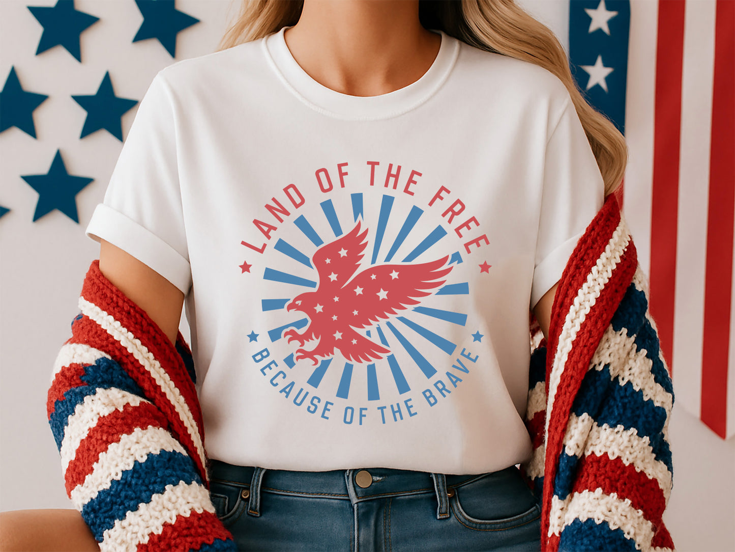 Land of the Free Because of the Brave SVG