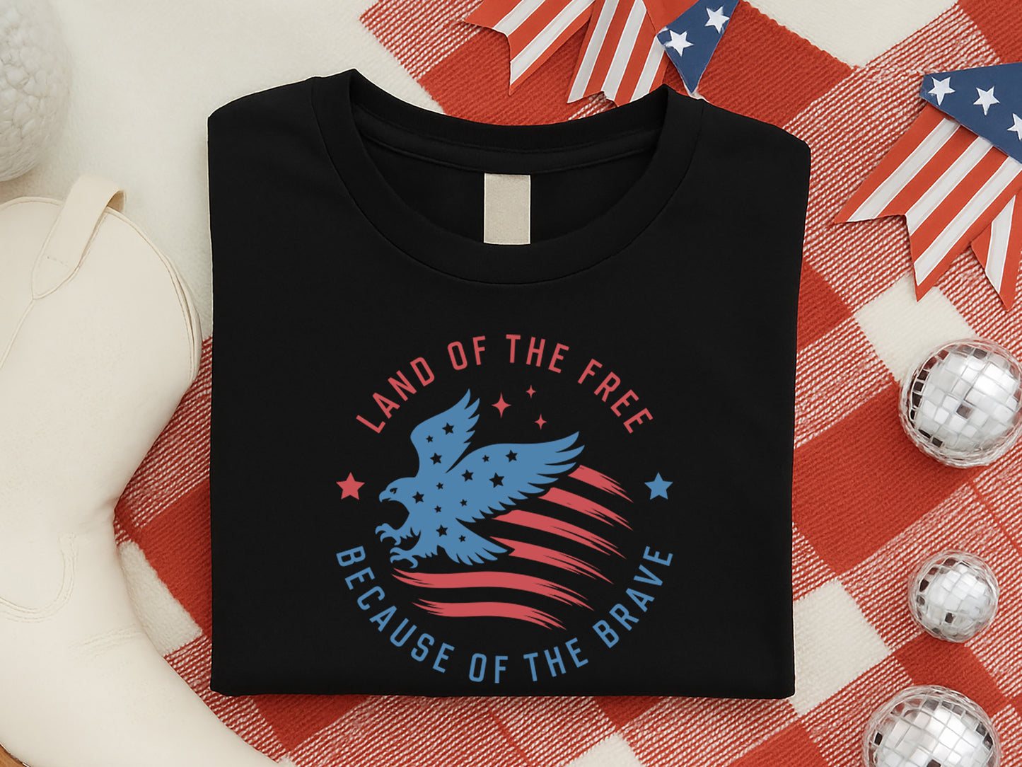 Land of the Free Because of the Brave, 4th of July SVG