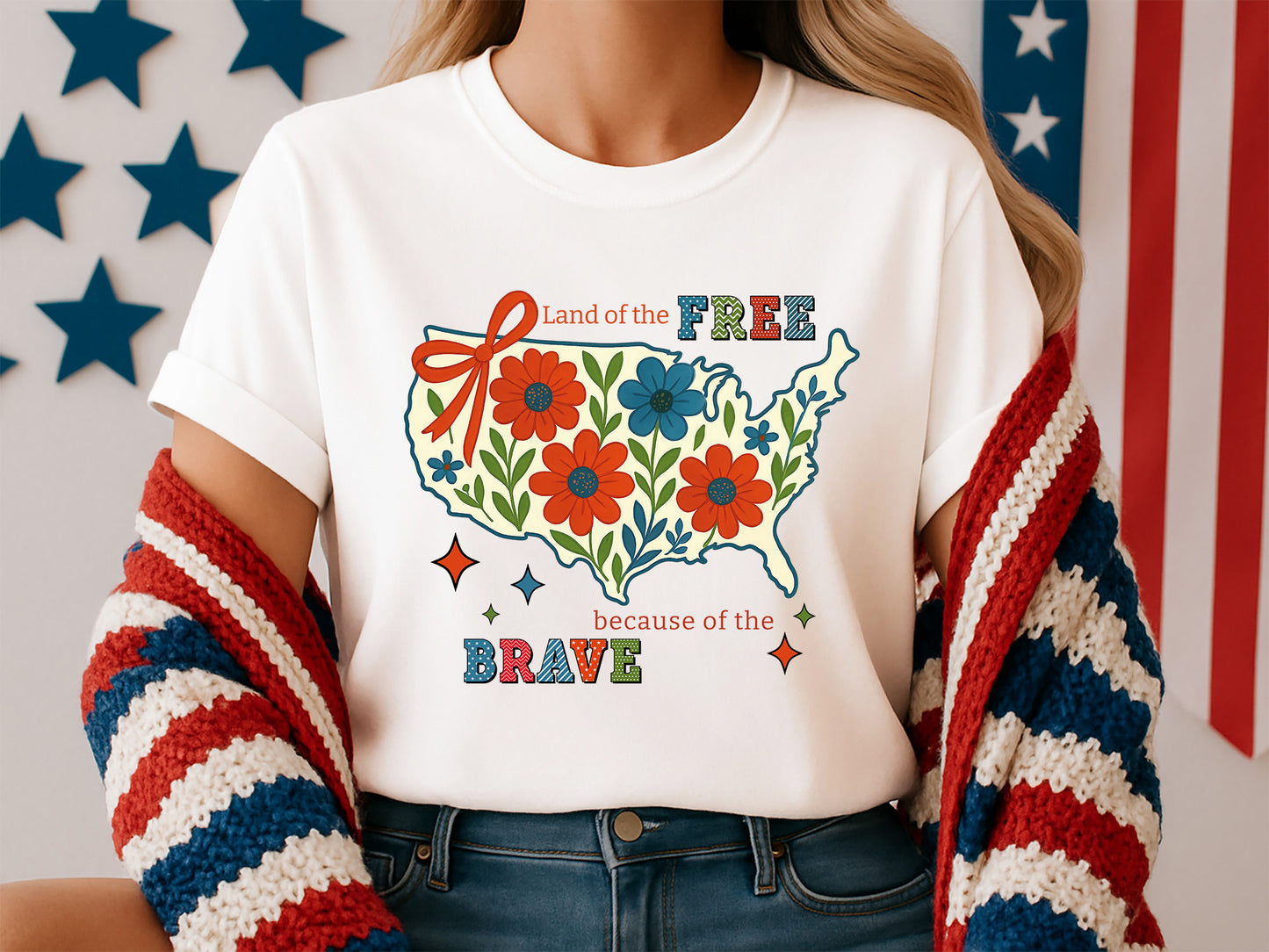 Land of the Free Because of the Brave, Fourth of July PNG