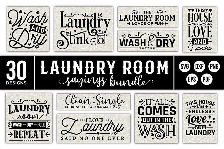 Laundry Room Sayings SVG Bundle