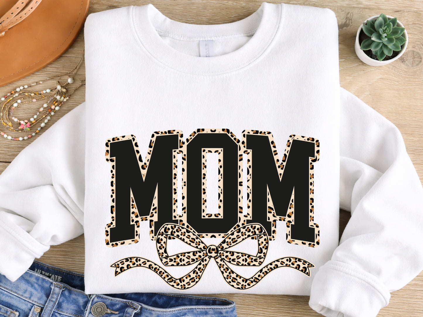 Leopard Coquette Bow Mom PNG Sublimation