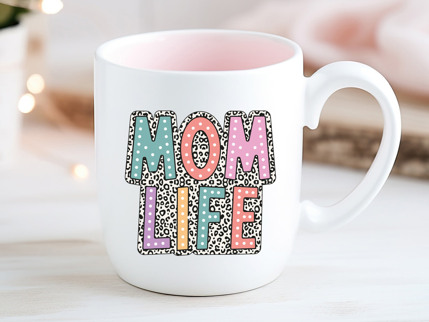 Leopard Mom Life Sublimation Design PNG