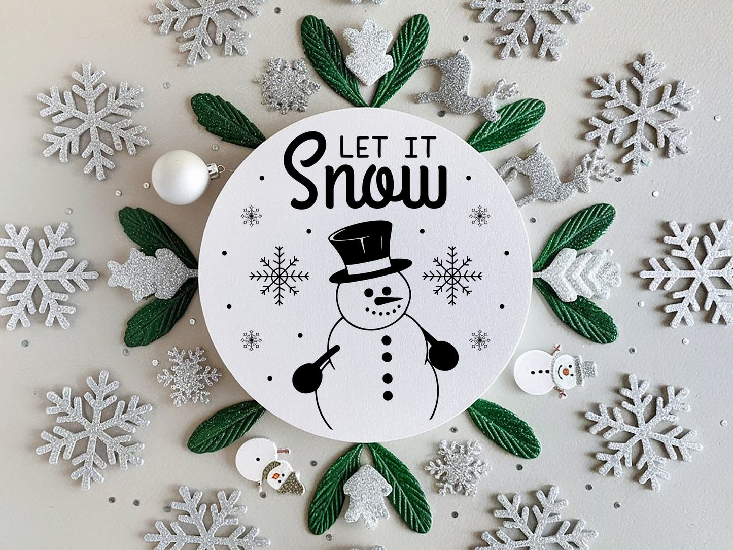 Let It Snow - Handmade Winter Sign SVG