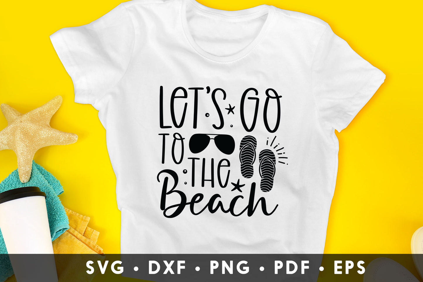 Let's Go To The Beach SVG Design
