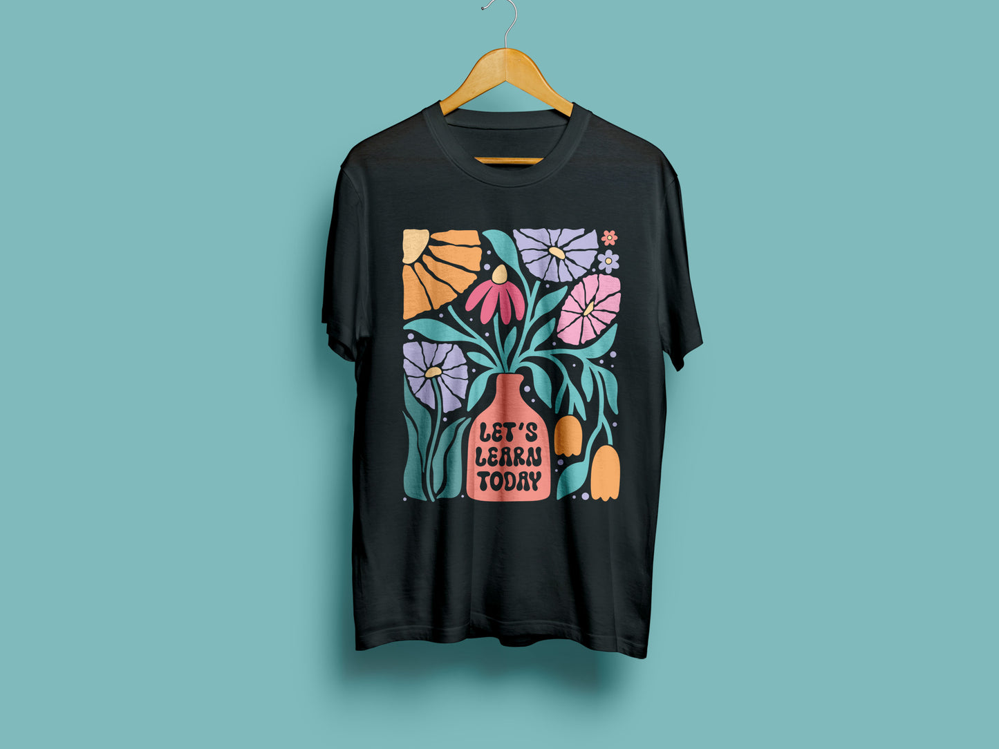 Let's Learn Today, Boho Floral Teacher Gift SVG