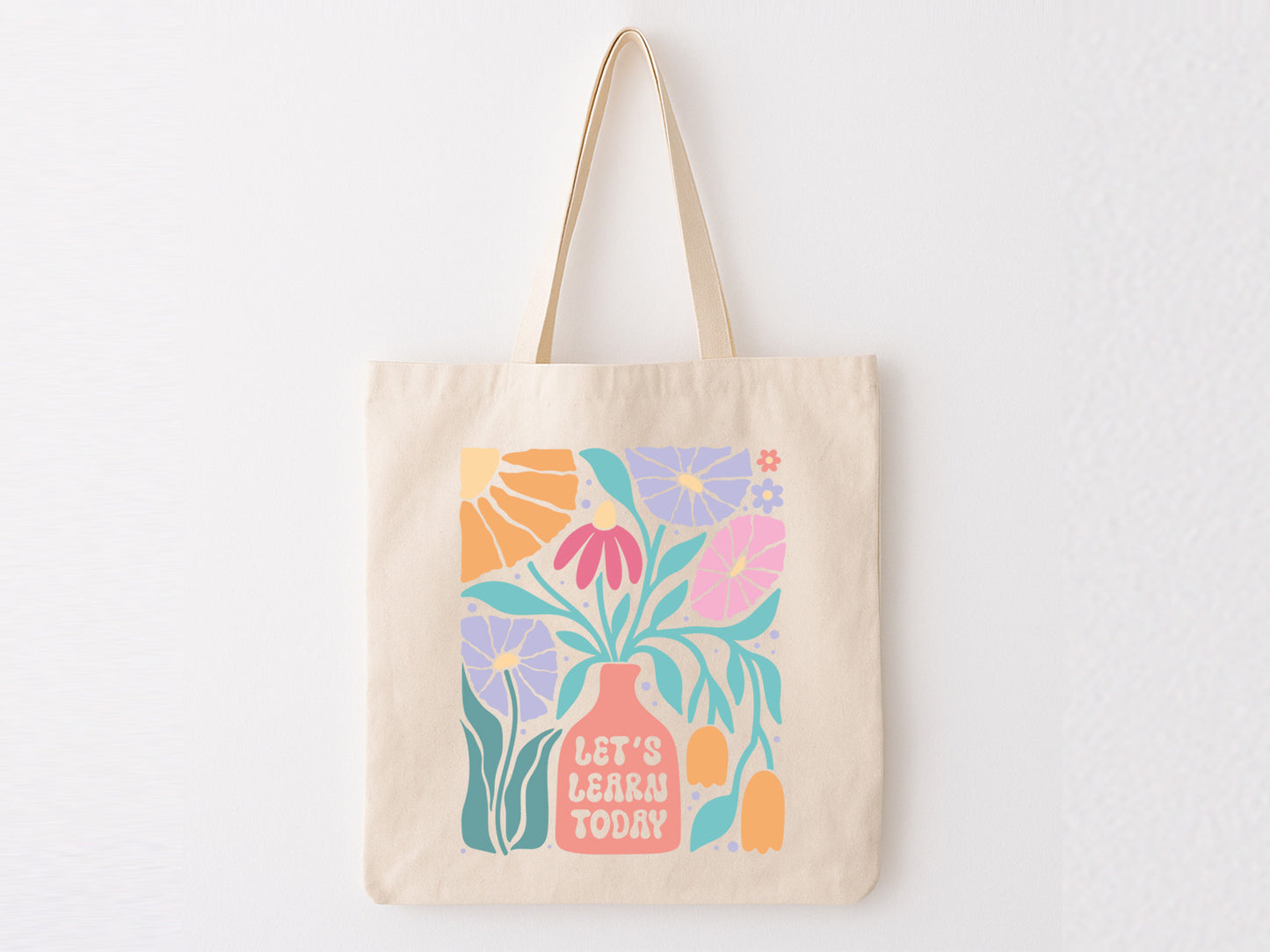 Let's Learn Today, Boho Floral Teacher Gift SVG