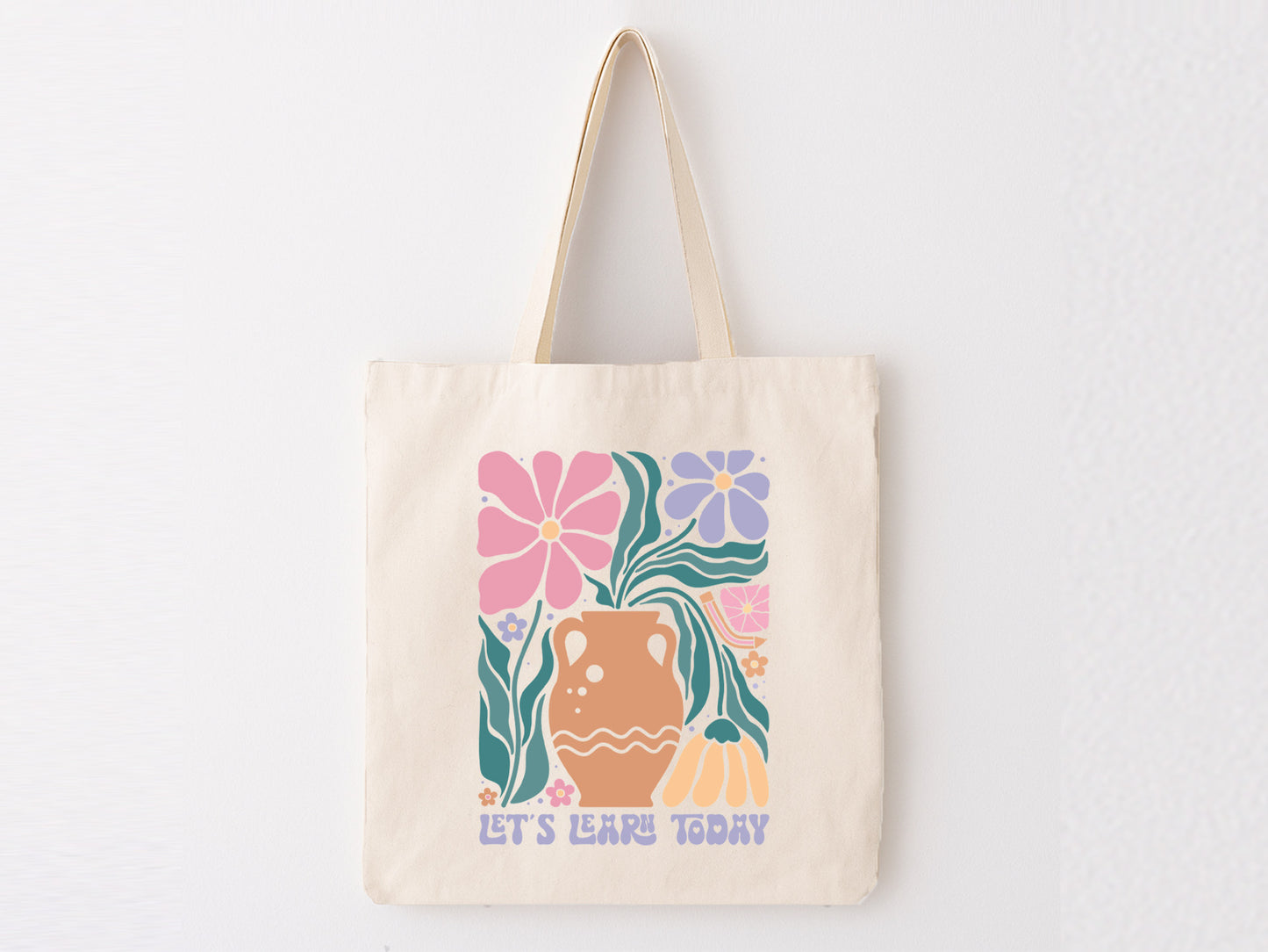 Let's Learn Today, Funny Teacher Boho Floral SVG