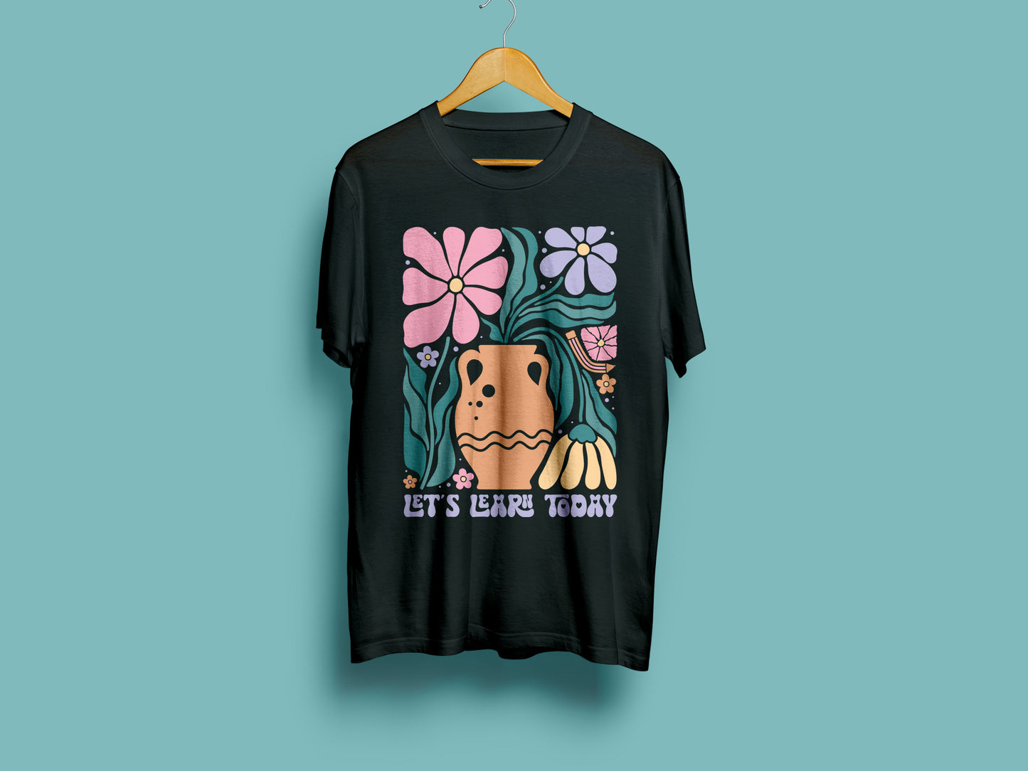 Let's Learn Today, Funny Teacher Boho Floral SVG