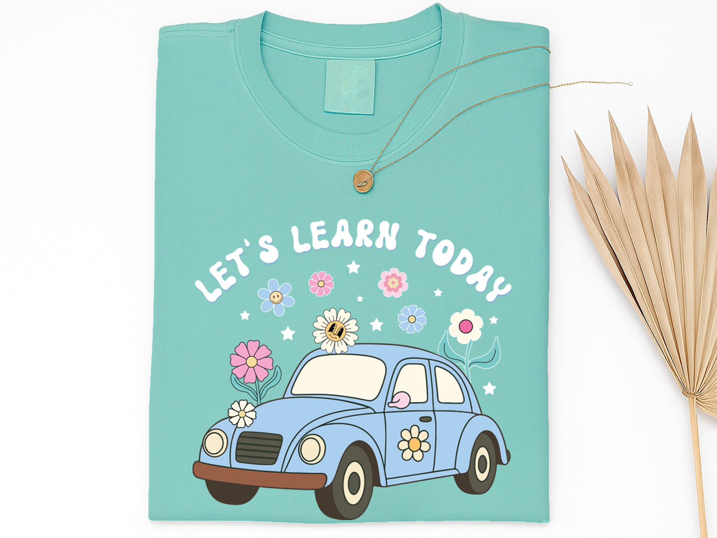 Let's Learn Today, Groovy Teacher Sublimation Print