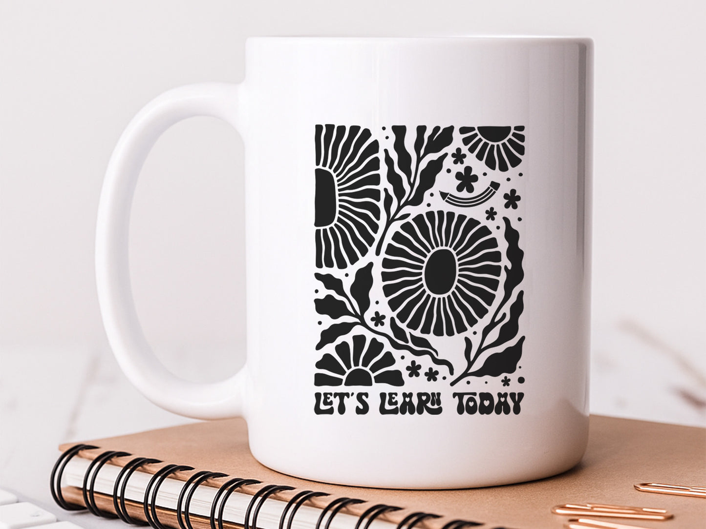 Let's Learn Today, Teacher Boho Floral SVG Design