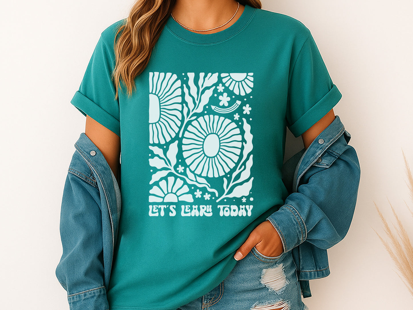 Let's Learn Today, Teacher Boho Floral SVG Design