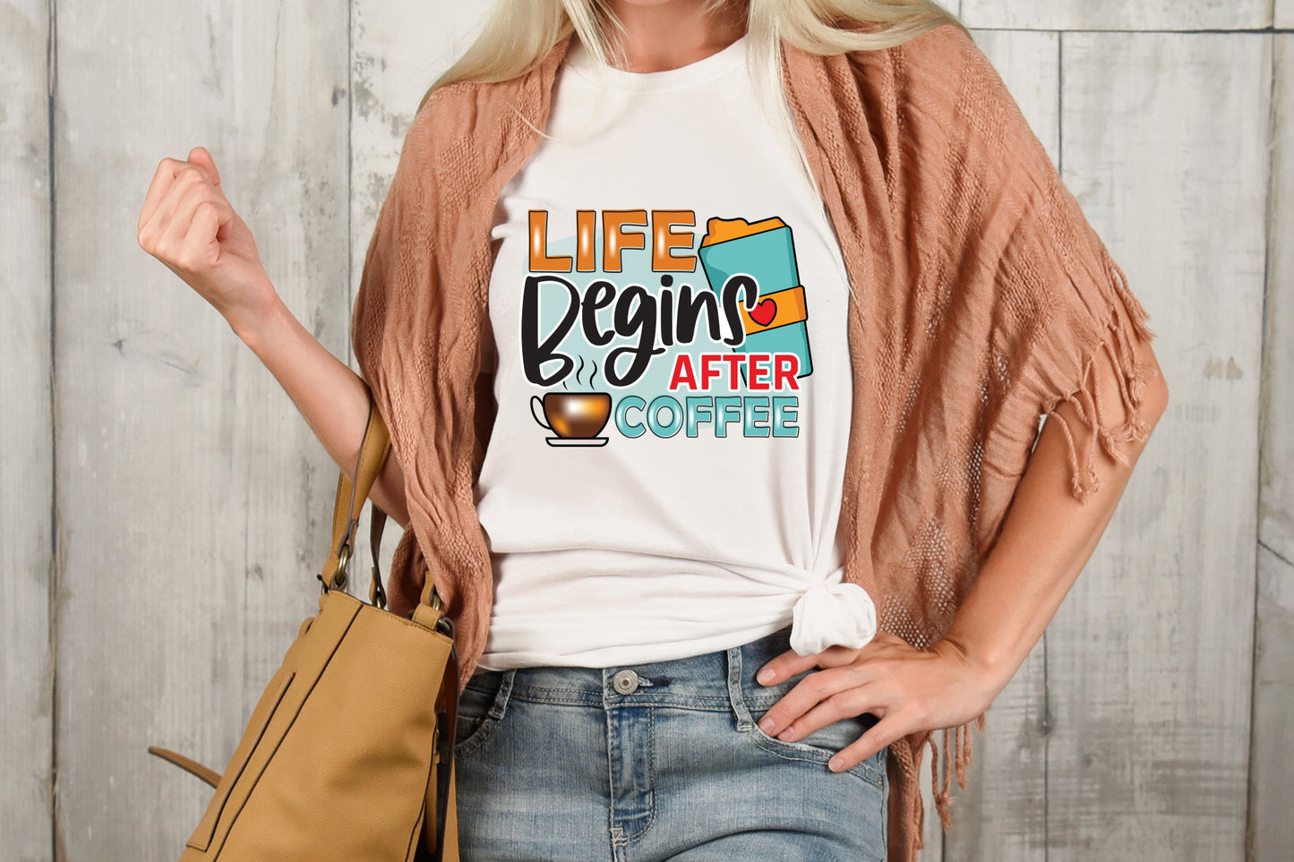 Life Begins After Coffee Sublimation Funny