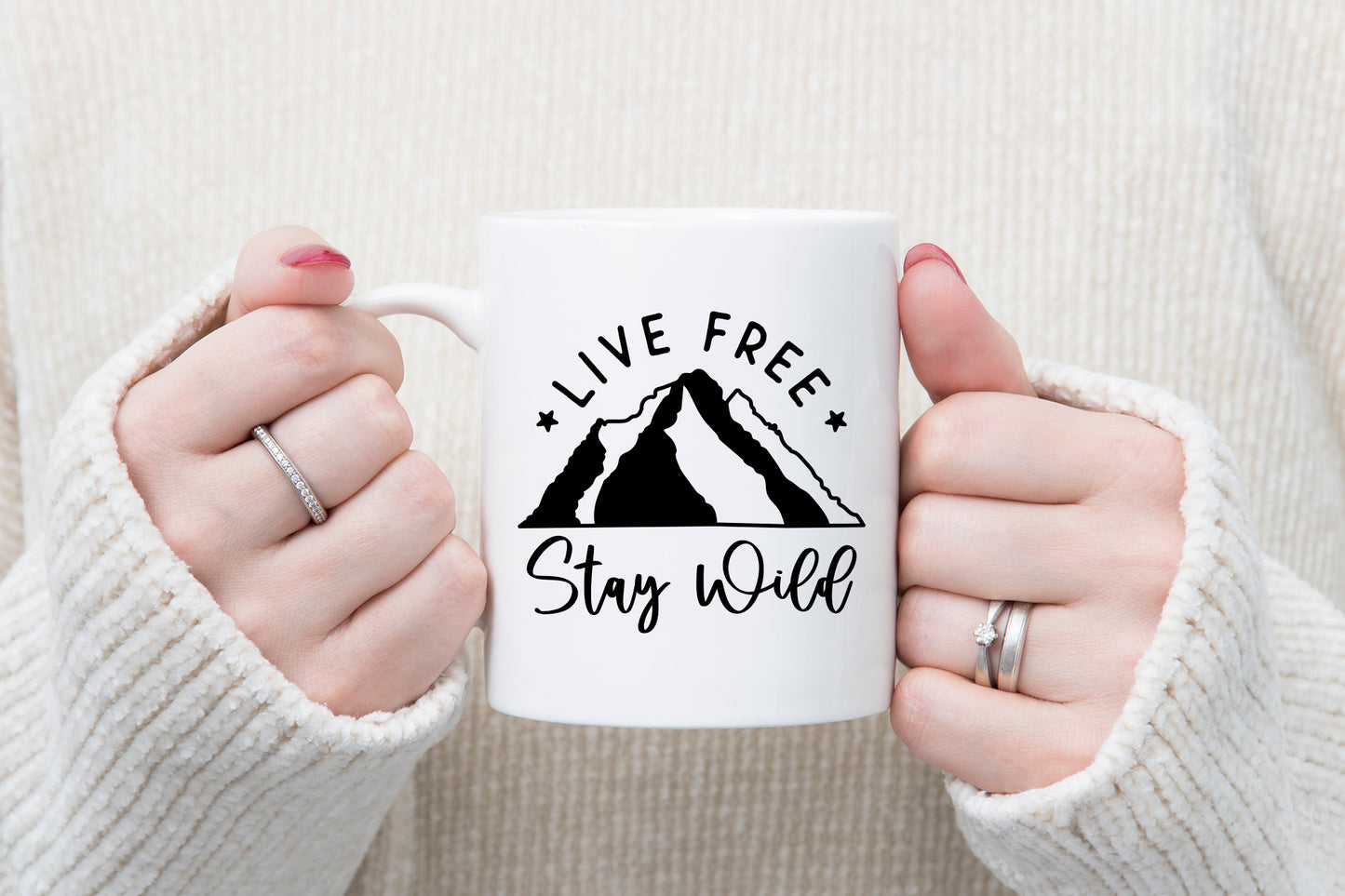 Live Free Stay Wild, Outdoor Life Design SVG