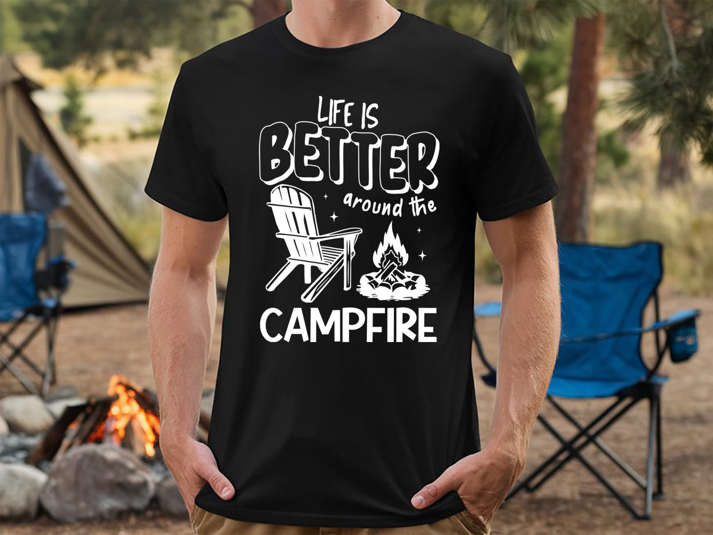 Life is Better Around the Campfire, Camping SVG File