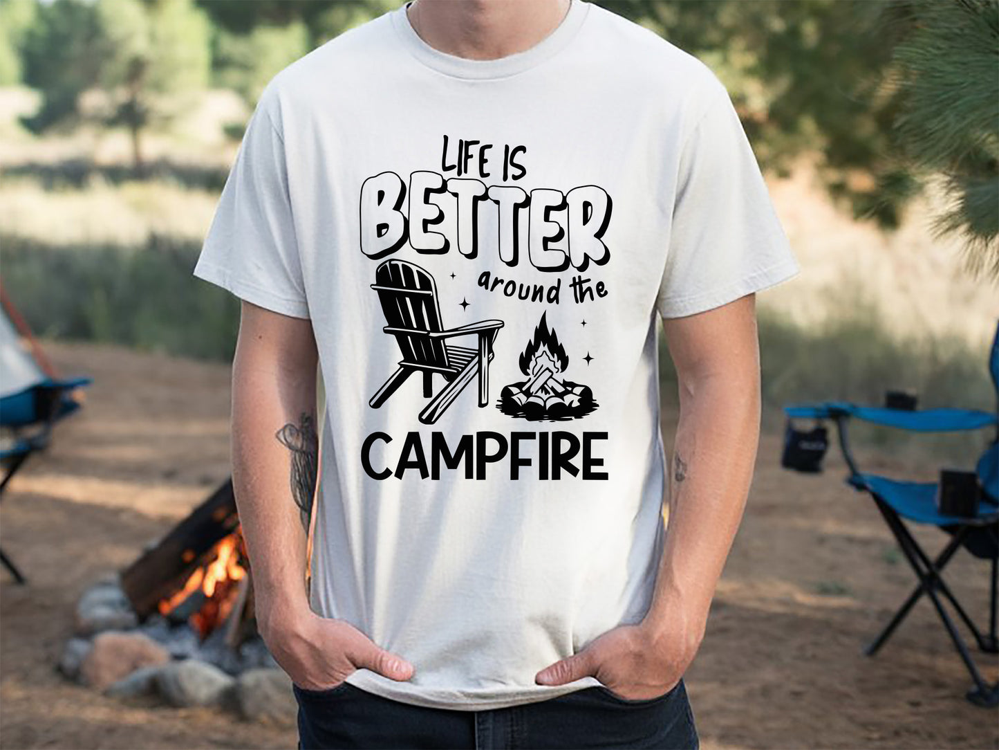 Life is Better Around the Campfire, Camping SVG File