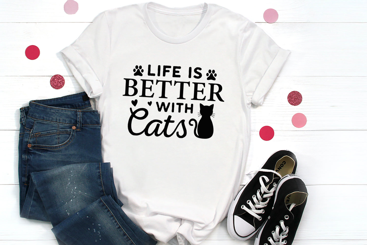 Life is Better with Cats SVG Cutting File