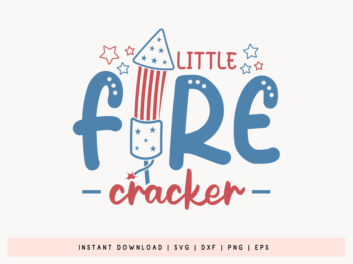Little Firecracker, Kids 4th of July SVG
