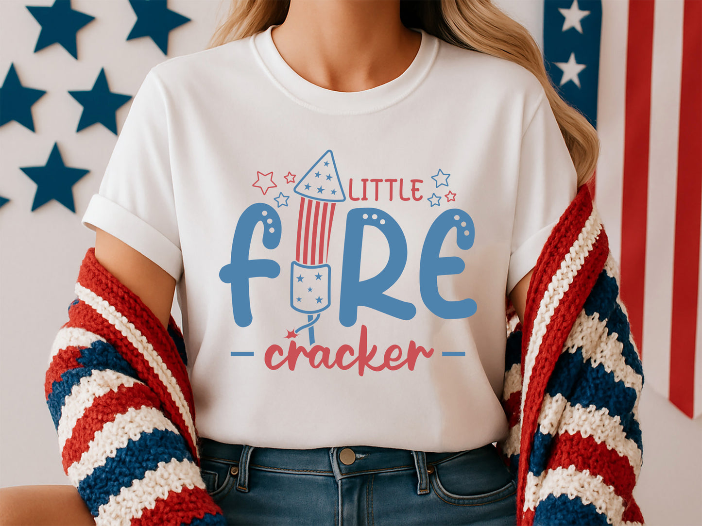 Little Firecracker, Kids 4th of July SVG