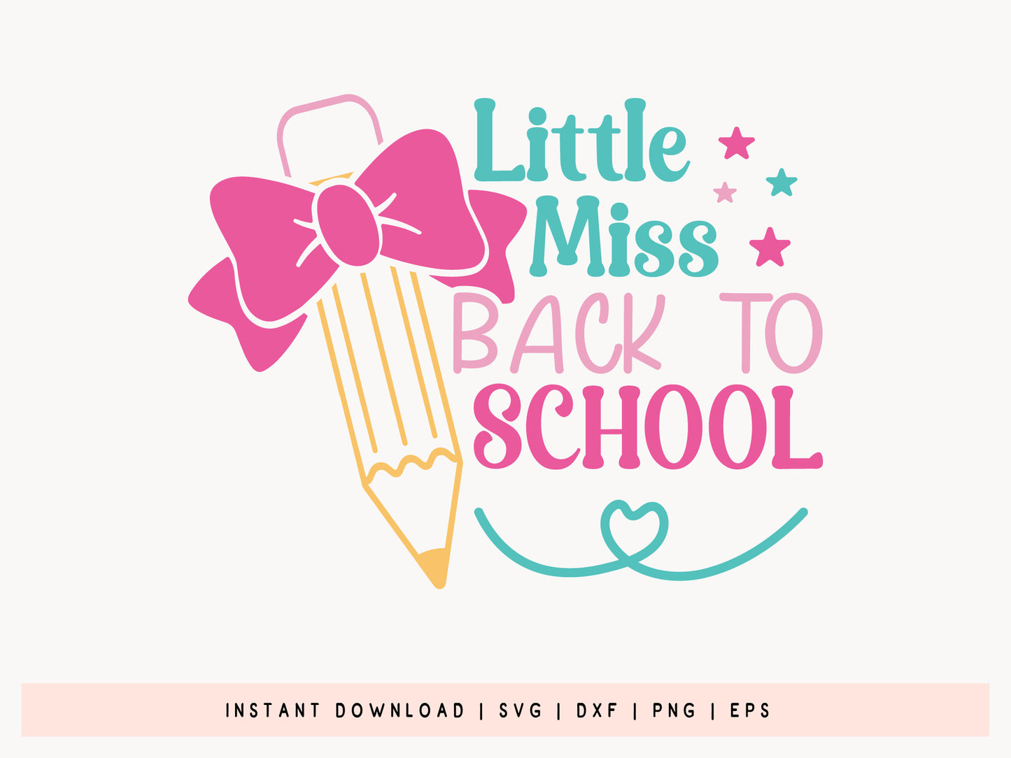Little Miss Back to School SVG Design