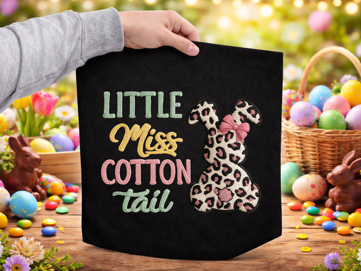 Little Miss Cotton Tail, Faux Easter Bunny PNG