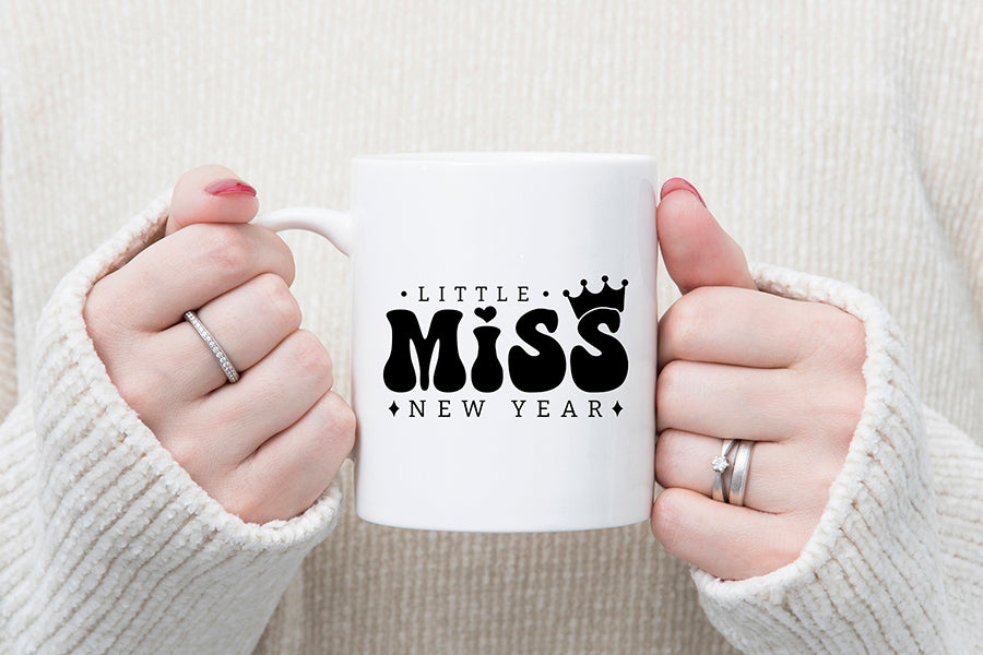 Little Miss New Year, T Shirt Design SVG