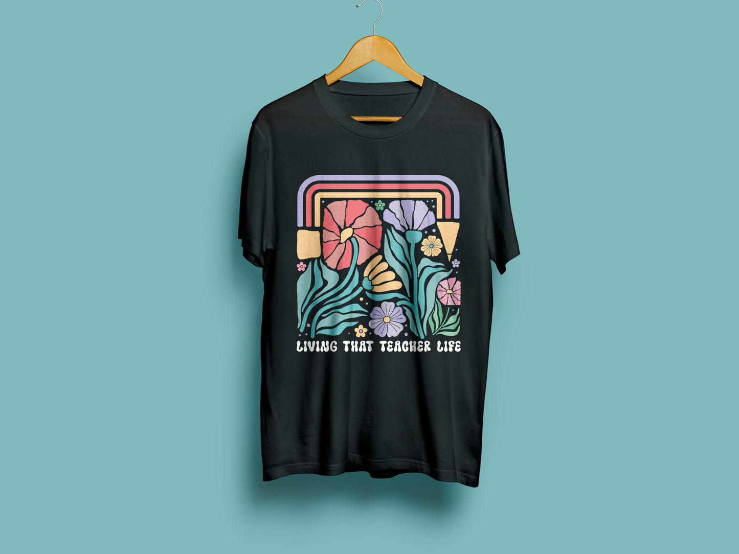 Living That Teacher Life Boho Floral SVG