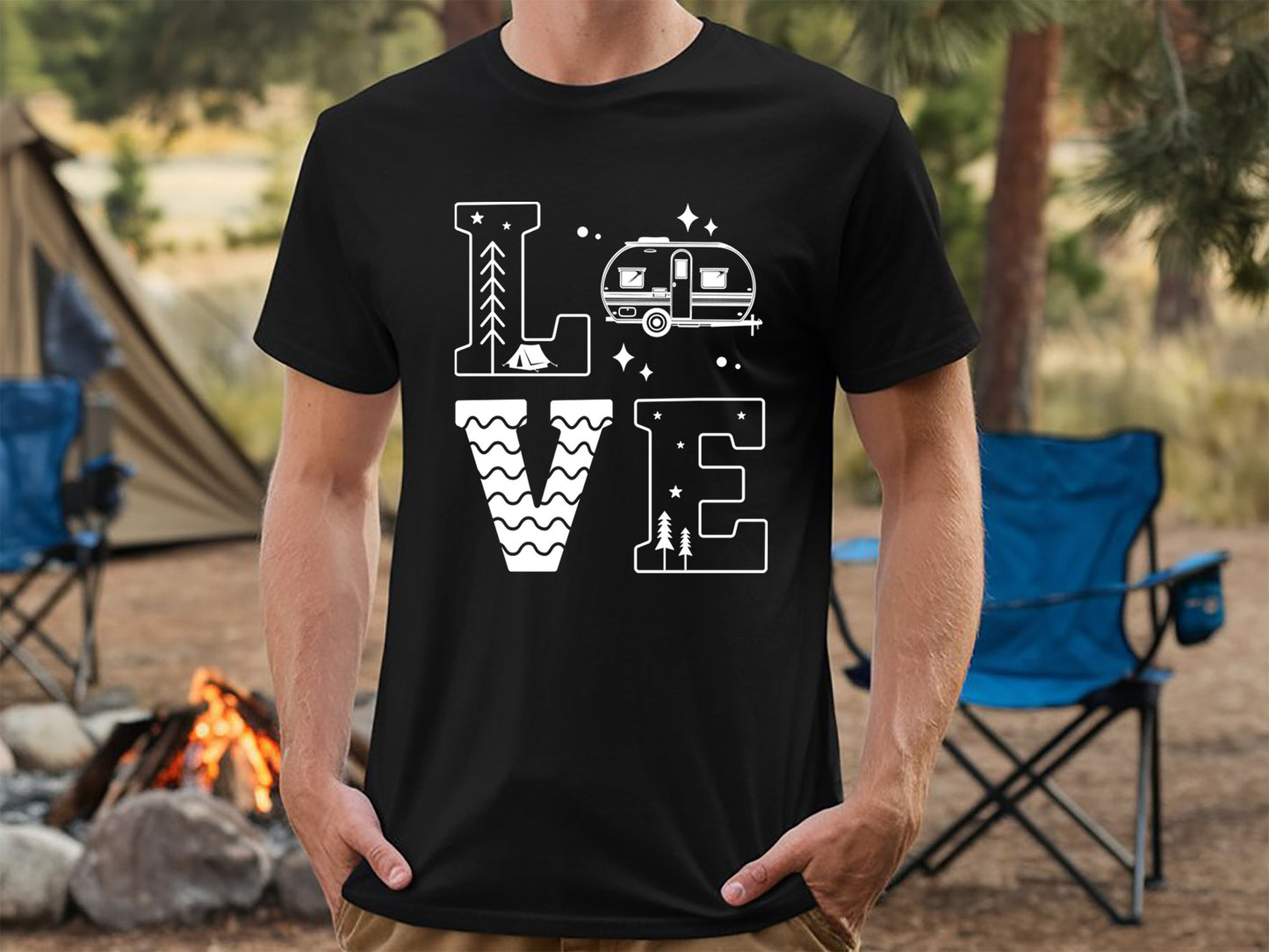 Love - Camping SVG, DXF, EPS, PNG Design