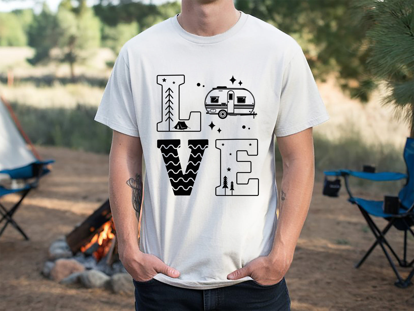 Love - Camping SVG, DXF, EPS, PNG Design