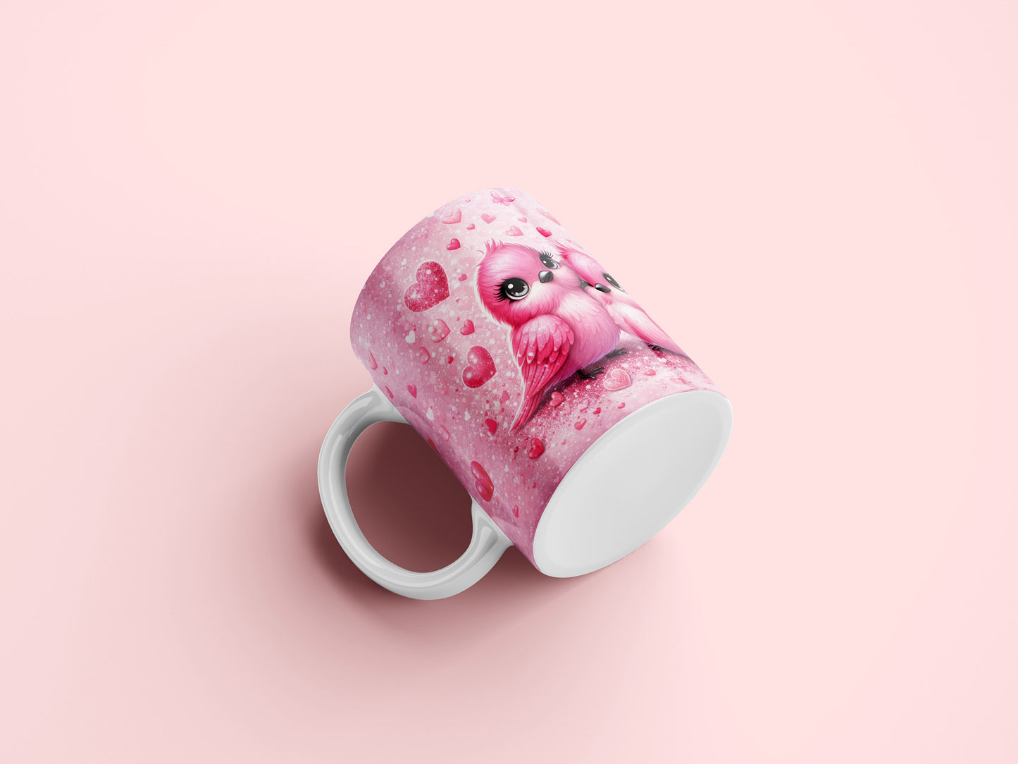 Love Bird Valentine Mug Wrap Sublimation PNG