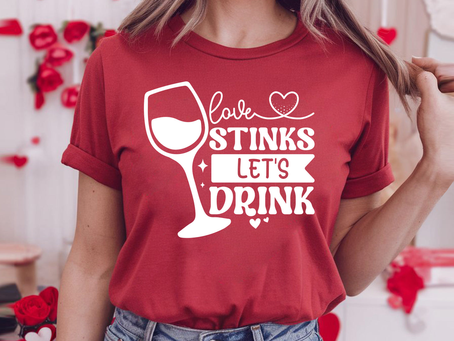 Love Stinks Let's Drink, Anti Valentine SVG File